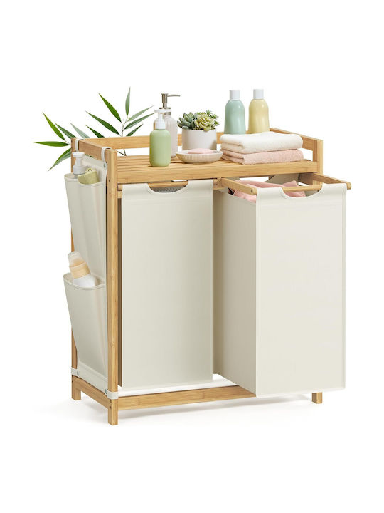 Songmics Set Fabric Laundry Baskets 100lt White