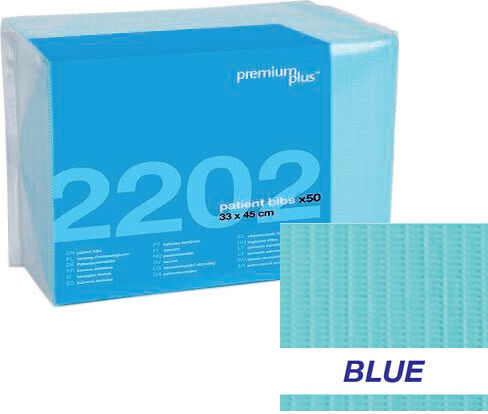 Premium Plus Zahnhandtücher Patienten 3ply 33cm X 45cm 50 Stück Hellblau
