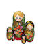 Set of 5 Red Berries Black Scarf Babushkas 15 cm Azhna Ms0503pisk-07