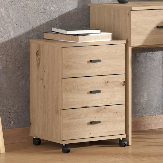 Chest of Drawers Wooden Almond 38 3f Rs Almond 39x35x56cm