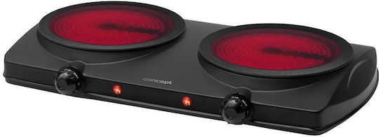 Concept Countertop Burner Ceramic Double Black