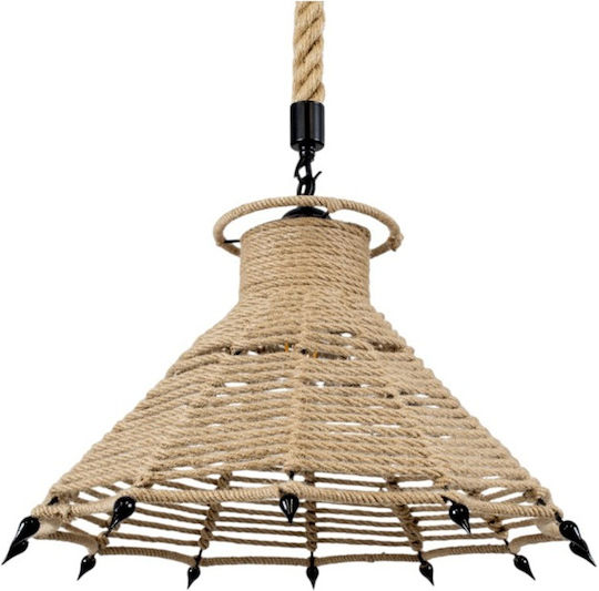 Tradesor Deckenleuchte Boho Raster mit Lampenbirnensockel 46x23cm