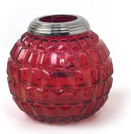 Zaros Christmas Red Candlestick 15x15cm