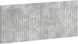 vidaXL Табла за легло Дървена Сива 120x50cm