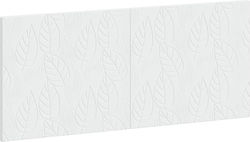 vidaXL Табла за легло Дървена Бяла 120x50cm