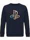 Sweatshirt Organic Unisex " Playstation Kratos God War Ellie Last Us Spiderman Fanart " French Navy
