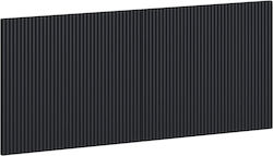 vidaXL Дървена табла за легло Черна 120x50cm