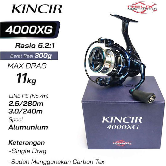 Relix Kincir 4000XG Риболовна макара за Леко рокфишинг (LRF) / Спининг