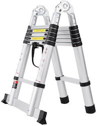 Scară Telescopică Din Aluminiu Dublă Cu 12 Trepte Înălțime Maximă 3.8m Scară Telescopică Din Aluminiu Dublă Cu 12 Trepte Înălțime Maximă 3.8m