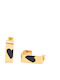 FantazyStores Earrings Made of Gold Plated Black Steel