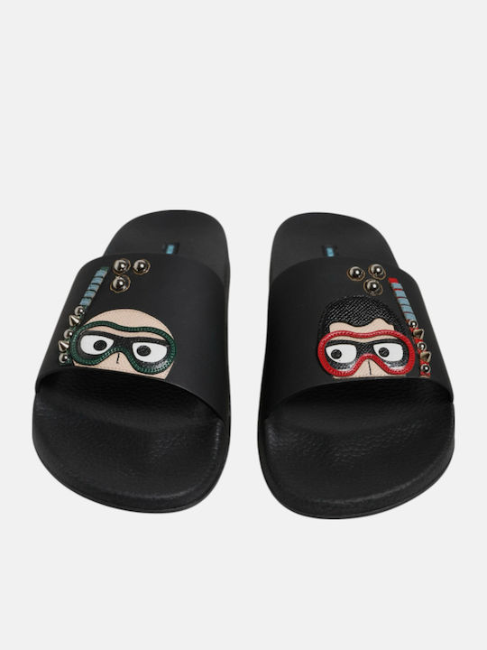 Dolce & Gabbana Мъжки Черни Слайдове