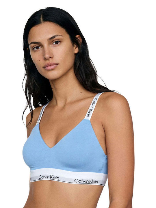 Calvin Klein Дамско Бюстие Светлосиньо с Подплата