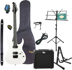 Spira Guitars S-400 MWH Ηλεκτρική Κιθάρα με Θήκη Satin White