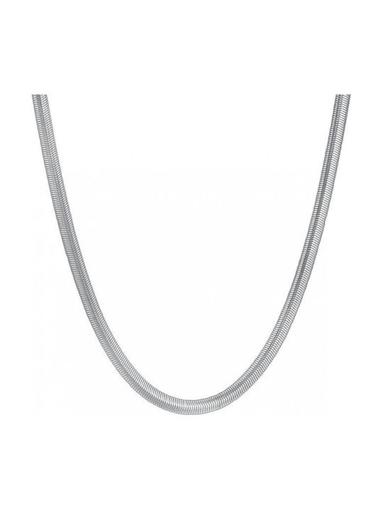 Colier Luca Barra Argintiu Oțel Snake Chain 3mm Ck2122