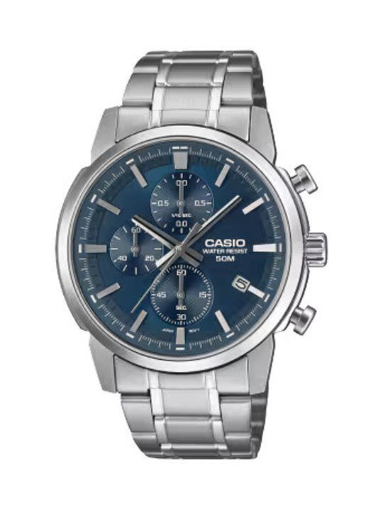 Casio Herrenuhren Chronograph Batterie mit Silb...