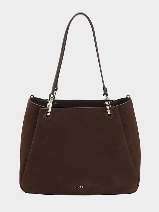 Stoff Damen Handtasche Tote Handgelenk Braun