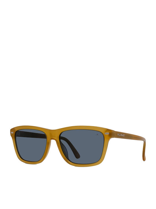 Men's Sunglasses with Yellow Horn-Rimmed Frame and Yellow Lens