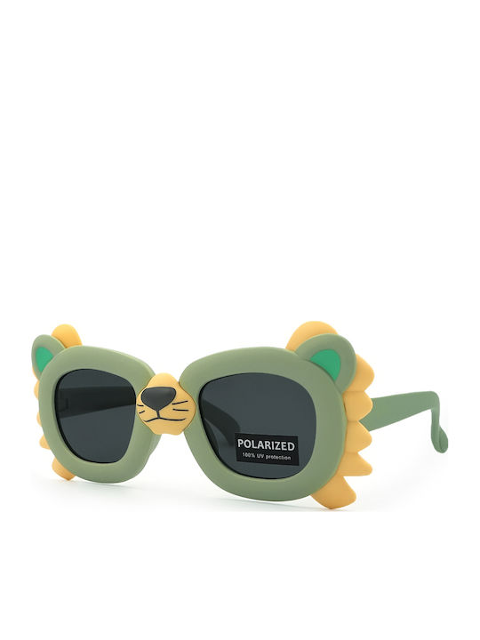Kiddos Unbreakable Round Kids Sunglasses with Polarized Lens Yellow