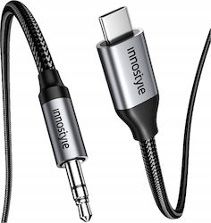 Innostyle USB-C кабел мъжки - 3,5 мм Сив 1m A140GY Innostyle USB-C кабел мъжки - 3,5 мм Сив 1m A140GY
