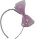 Headband Bow Tulle Stars 3 Colours Purple