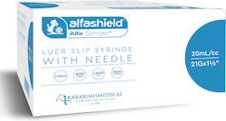 Alfashield Syringes 21G 20ml 50 Pieces