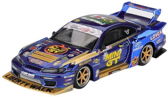 Model Mașină Nissan Silvia S15 Lb-super Silhouette #555 Scara 1:64 Mini GT MGT01185-R