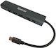 Spacer Hub 10 Θυρών USB 3.0 με σύνδεση USB-A / Ethernet Γκρι