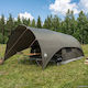vidaXL Tunnel Camping Tent Green with Double Cl...