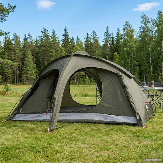 vidaXL Campingzelt Iglu Klettern Grüne mit Doppeltuch 4 Jahreszeiten für 2 Personen Wasserabweisung 3000mm 280x236x122cm