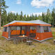 vidaXL Family Camping Tent Grey with Double Clo...