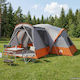 vidaXL Camping Tent Grey with Double Cloth 4 Se...