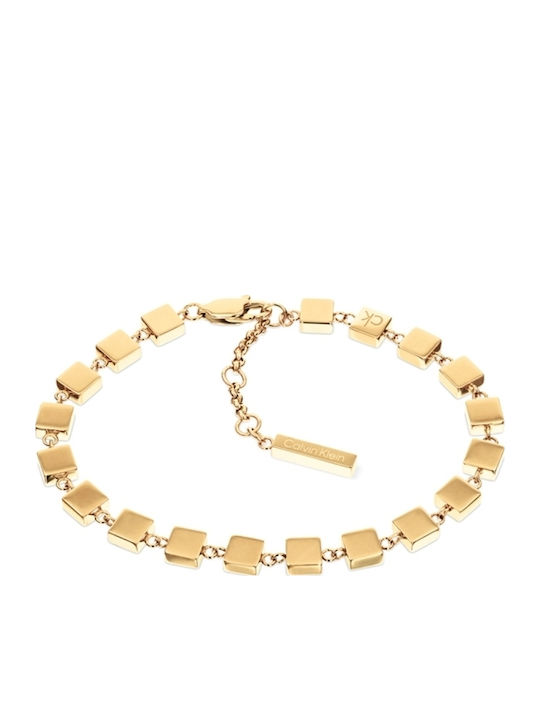 Calvin Klein Women's Bracelet from Gold Plated Steel 17cm