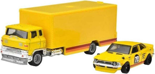 Model Transportator De Mașini Jucărie Scara 1:64 Seria 1 Echipa Camion Toyota Corolla Levin & Sukura Sprinter 1972