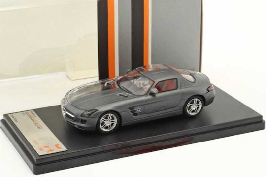 Mercedes Benz Sls Amg 2011 Ediție Limitată Model Gri Mat Elemente Transparente Interior Roșu Scara 1/43