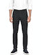 Pisa Men's Chino Elastic Slim Fit Grey Black Trousers