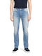 Rey K4424 Men's Elastic Slim Tapered Fit Jeans Blue