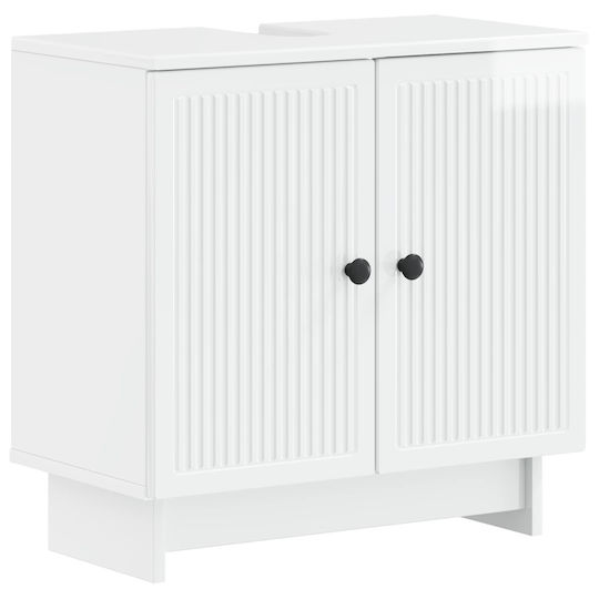 vidaXL Плот без мивка Ш59.5xД31.5xВ59cm Бял