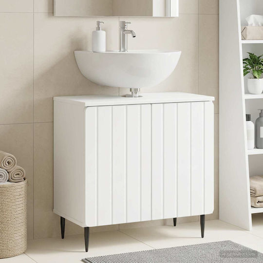 vidaXL Бял Плот Без Мивка Ш59.5xД31.5xВ59cm