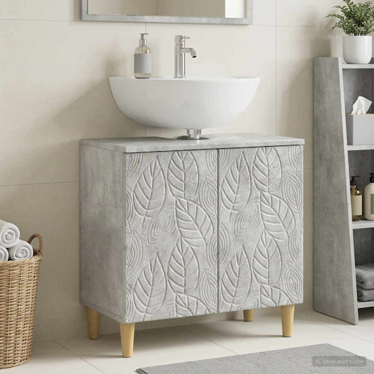 vidaXL Bathroom Vanity Unit Without Sink W59.5xD31.5xH59cm Concrete Grey