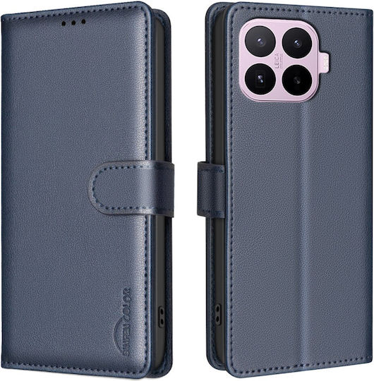 Husă Xiaomi 17t Pro 5g Binfen Color Bf32 Flip Portofel Piele Sintetică Pu Tpu Albastră Rfid Wallet Stand