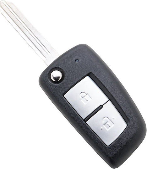 Techstar Husa Pentru Chei Auto Tip Pliabil Cu 2 Butoane Compatibil Nissan Juke Micra Qashqai X-trail Pulsar – Lama Nsn14