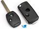 Techstar Husă Pentru Chei Auto Tip Flip Transformer 2 Butoane Honda Accord Civic Jazz Cr-v Compatibil Upgrade Hon66