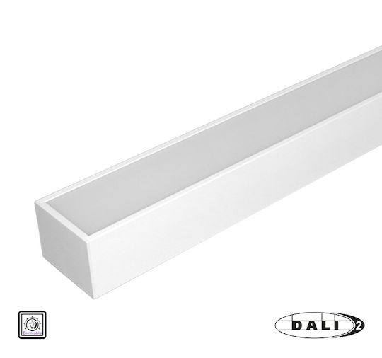 Adeleq LED Γραμμικό Φωτιστικό Τοίχου 50W Φυσικό Λευκό με Ρυθμιζόμενη Ένταση 150εκ.