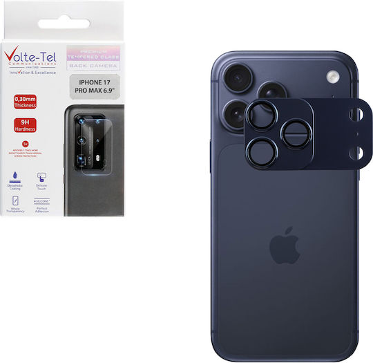 Volte-Tel Стъклен капак Защита на камерата Закалено стъкло Синьо за iPhone 17 Pro Max