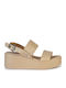 Flache Damen Anatomisch Flatforms Beigen