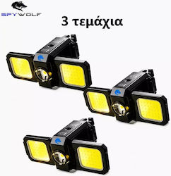 Spywolf Mini Ultra Strong LED Водоустойчив Многофункционален Фенерче COB-Презареждаемо Type-C Порт 3бр Tc-560 Spywolf Mini Ultra Strong LED Водоустойчив Многофункционален Фенерче COB-Презареждаемо Type-C Порт 3бр Tc-560
