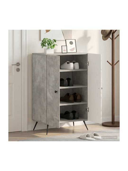 Breda Метален шкаф за обувки Сив 59,5x39,5x90 см