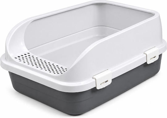 Котешка Тоалетна със Сито Бяла М58 x Ш42 x В24cm