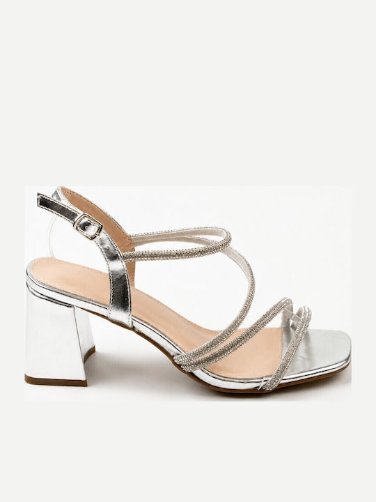 Fshoes Сандали с Камъчета Сребристи