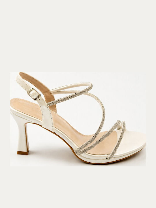 Sandals with Strass White